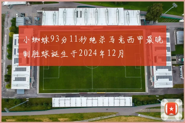 小蜘蛛93分11秒绝杀马竞西甲最晚制胜球诞生于2024年12月